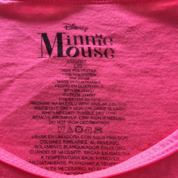 Hot pink Disney Minnie Mouse logo tank - Picture 3 of 3